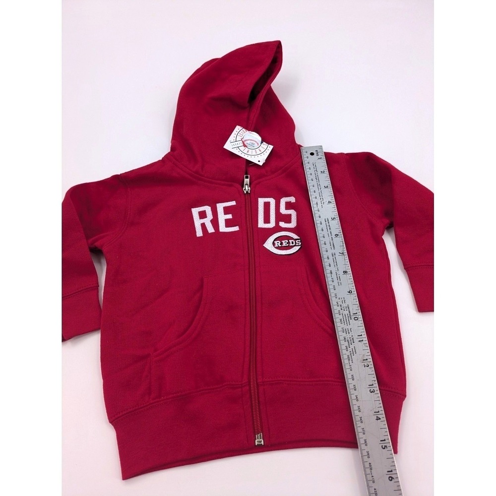 NWT Soft As A Grape Cincinnati Reds Toddler Hoodie Full Zip Red Size 2T MLB - Picture 7 of 8